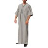 77762-8776fb.jpg abaya homme Thobe pour homme musulman, robe du milieu, chemise musulmane saoudienne, col montant