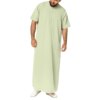 abaya homme Thobe pour homme musulman, robe du milieu, chemise musulmane saoudienne, col montant
