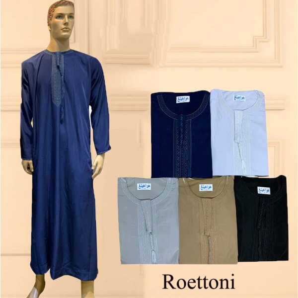 abaya homme Manches longues Aman Abaya 1 pièce Jubba Thobe pour hommes caftan Pakistan