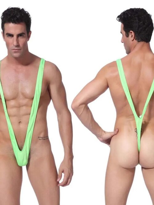 slip borat -Maillot de bain sexy pour homme, culotte tanga string G, bikini astronomique
