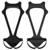 Mankini Sous-vêtements métalliques brillants à larges bretelles pour hommes, poudres bombées