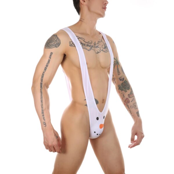 78511-74334e.jpg Mankini Body Sexy pour homme, tenue de noël, bonhomme de neige, Cosplay