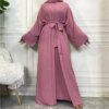 kimono abaya  Ensemble 2 pièces pour femme musulmane, Abaya ouverte, Kaftan, Dubaï, Turquie