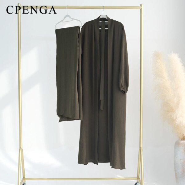 79171-1b8ce9.jpg Kimono Abaya Nouveaux ensembles musulmans pour femmes Robe de prière du Ramadan