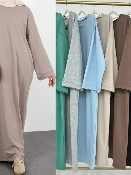 kimono abaya Robe longue décontractée pour femmes musulmanes, sweat-shirt, tenue quotidienne