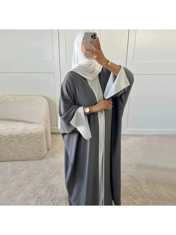 79574-5fedad.jpg kimono abaya Musulman ouvert Abaya femmes modeste point ouvert Kimono Caftan dubaï