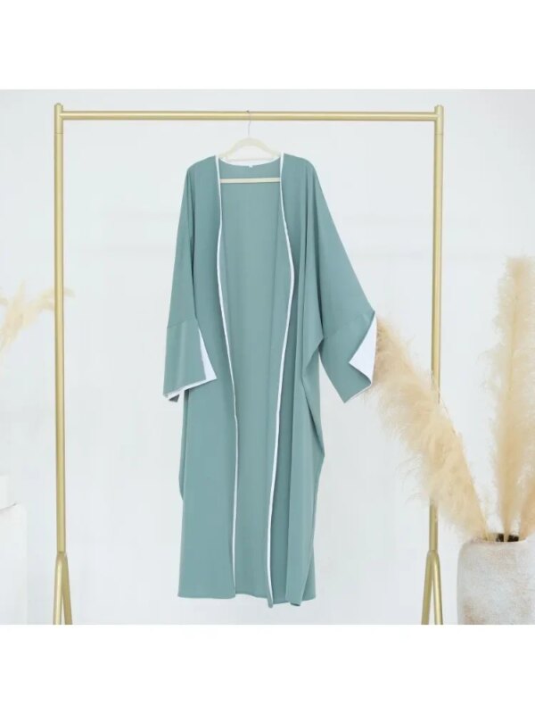 kimono abaya Musulman ouvert Abaya femmes modeste point ouvert Kimono Caftan dubaï