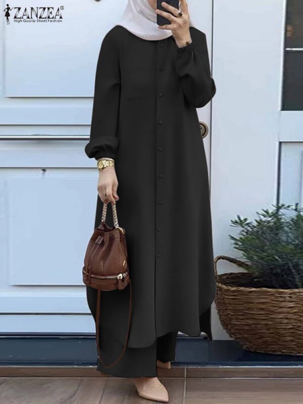 Kimono abaya Ensembles musulmans d'automne Turquie Dubaï Abaya femmes