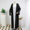 kimono Abayas musulmanes, caftan ample, vêtements islamiques pour femmes, broderie de lune