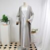 kimono Abayas musulmanes, caftan ample, vêtements islamiques pour femmes, broderie de lune
