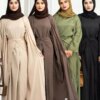 kimono abaya Ensemble 3 pièces Abaya Kimono assorti pour femmes musulmanes