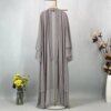 kimono abaya Ramadan Kebaya mousseline de soie ouverte Abaya pour les femmes Robe