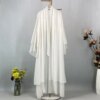 kimono abaya Ramadan Kebaya mousseline de soie ouverte Abaya pour les femmes Robe