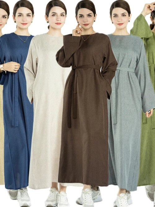 kimono abaya Robe longue à manches longues pour femmes musulmanes