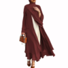 kimono abaya Robe longue élégante en mousseline de soie, nouvelle collection ivoire