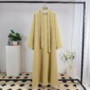 Kimono Abayas musulmanes longues et maxi robes de prière pour femmes, caftans avec ceinture