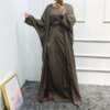 kimono abaya Ensembles musulmans assortis 3 pièces pour l'Aïd, le Ramadan, les abayas