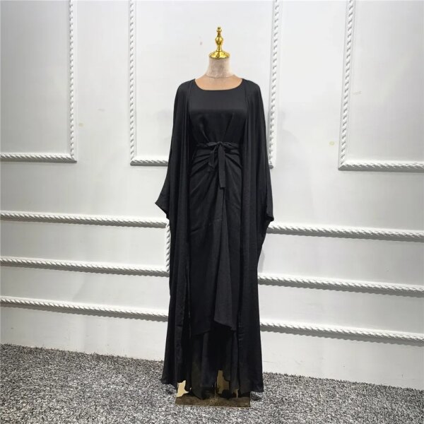 kimono abaya Ensembles musulmans assortis 3 pièces pour l'Aïd, le Ramadan, les abayas