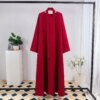 80135-6fd679.jpg kimono Abayas musulmanes pour femmes, caftans, longues robes de prière avec ceinture, manches longues