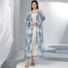 kimono abaya Ensemble Abaya turc de Dubaï, 2 pièces assorties, robe intérieure pour femmes musulmanes