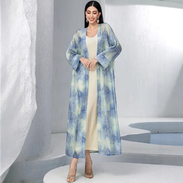 kimono abaya Ensemble Abaya turc de Dubaï, 2 pièces assorties, robe intérieure pour femmes musulmanes