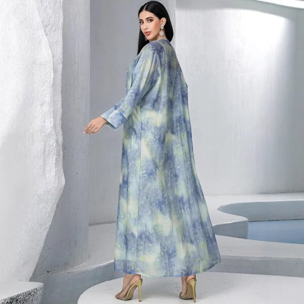 kimono abaya Ensemble Abaya turc de Dubaï, 2 pièces assorties, robe intérieure pour femmes musulmanes