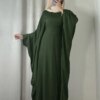 kimono abaya Ramadan Eid doux crêpe Khimar chauve-souris Abaya dubaï Islam