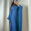 kimono abaya Ramadan Eid doux crêpe Khimar chauve-souris Abaya dubaï Islam