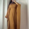 kimono abaya Ramadan Eid doux crêpe Khimar chauve-souris Abaya dubaï Islam