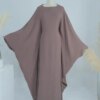 kimono abaya Ramadan Eid doux crêpe Khimar chauve-souris Abaya dubaï Islam