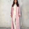 kimono abaya Ramadan Eid modeste plaine Satin ouvert Kimono Abaya Damen