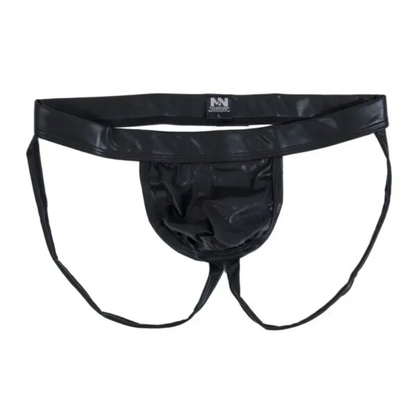 Sous-vêtement homme similicuir PU – jockstrap design moderne