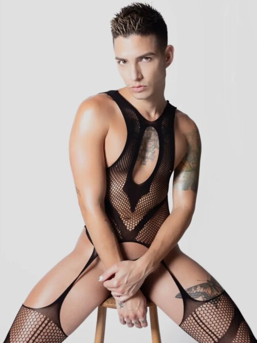Combinaison Résille Transparente Homme