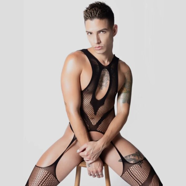 Combinaison Résille Transparente Homme