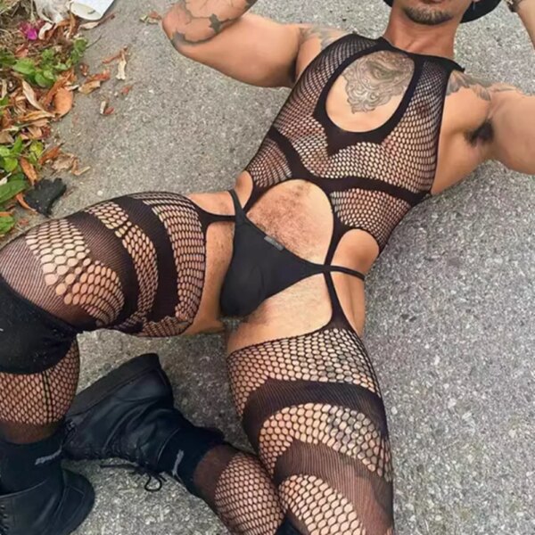 Combinaison Résille Transparente Homme