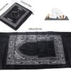 Tapis de prière portable et imperméable avec boussole, idéal pour les voyages, idéal pour les musulmans, 100 x 60 cm