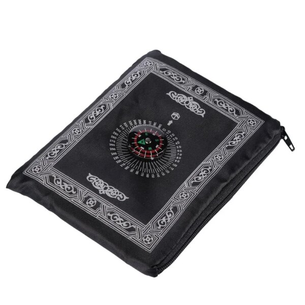 Tapis de prière portable et imperméable avec boussole, idéal pour les voyages, idéal pour les musulmans, 100 x 60 cm