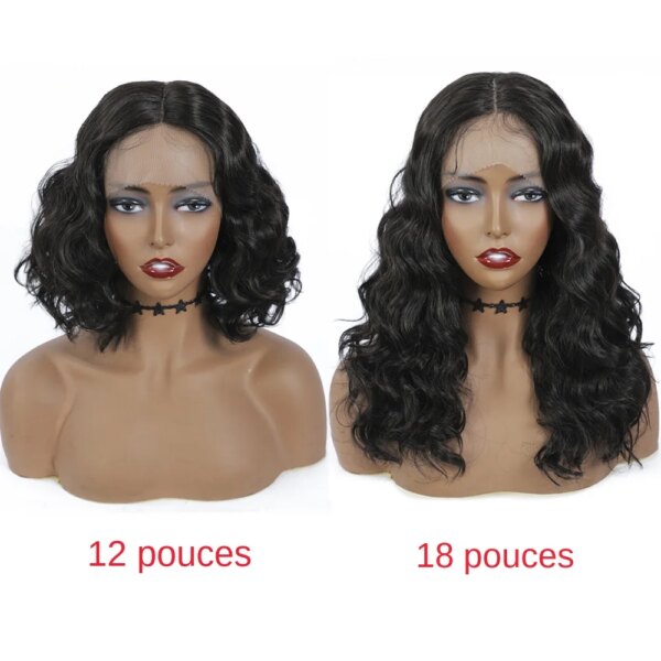 Perruque synthétiques pour femmes noires, postiche à dentelle suisse transparente
