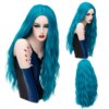 perruque de Cosplay synthétiques ondulées roses longues de 70CM
