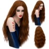 perruque de Cosplay synthétiques ondulées roses longues de 70CM