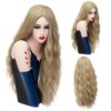 perruque de Cosplay synthétiques ondulées roses longues de 70CM