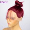 Perruque Lace Front Wig synthétique lisse rouge bordeaux