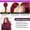 Perruque Lace Front Wig synthétique lisse rouge bordeaux