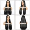 8331-1235fe.jpg Perruque Lace Front wig synthétique noire lisse et longue pour femmes