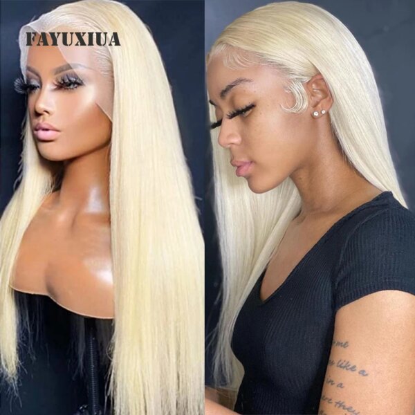 Perruque Lace Front wig synthétique noire lisse et longue pour femmes