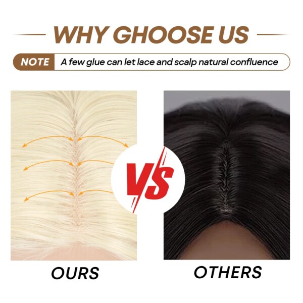 Perruque Lace Front Wig synthétique lisse ombrée brune Blonde