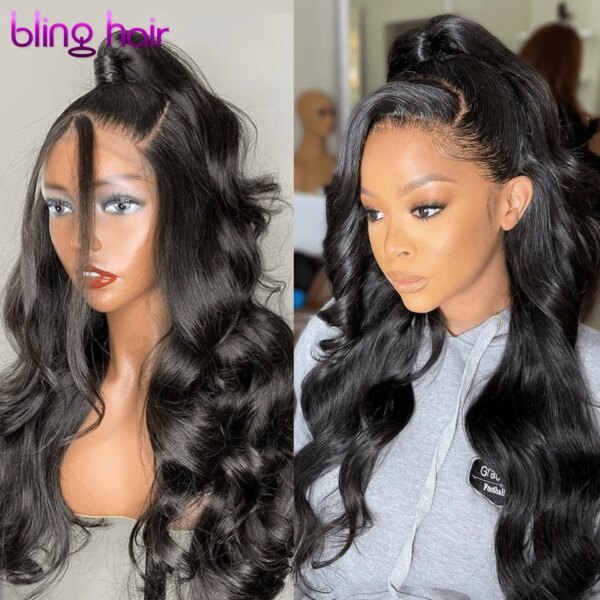 perruque naturelle Lace Front Wig Body Wave naturelle brésilienne