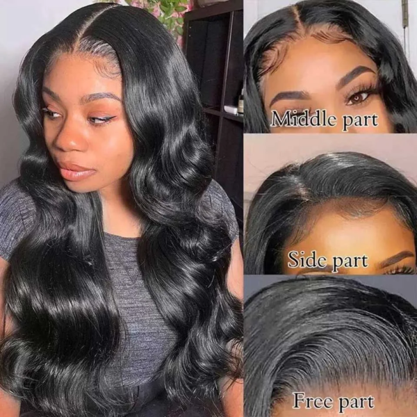 perruque naturelle Lace Front Wig Body Wave naturelle brésilienne