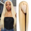 Perruque Lace Front Wig 613 synthétique Blonde miel ombrée