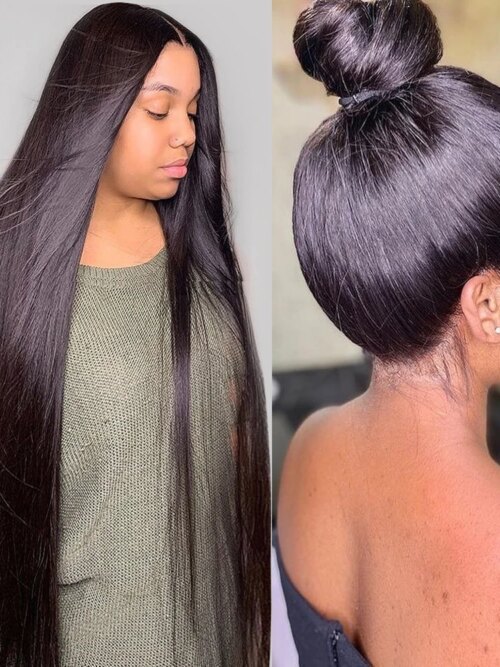 perruque naturelle 13x4 lace frontal wig perruques de cheveux humains droites en dentelle